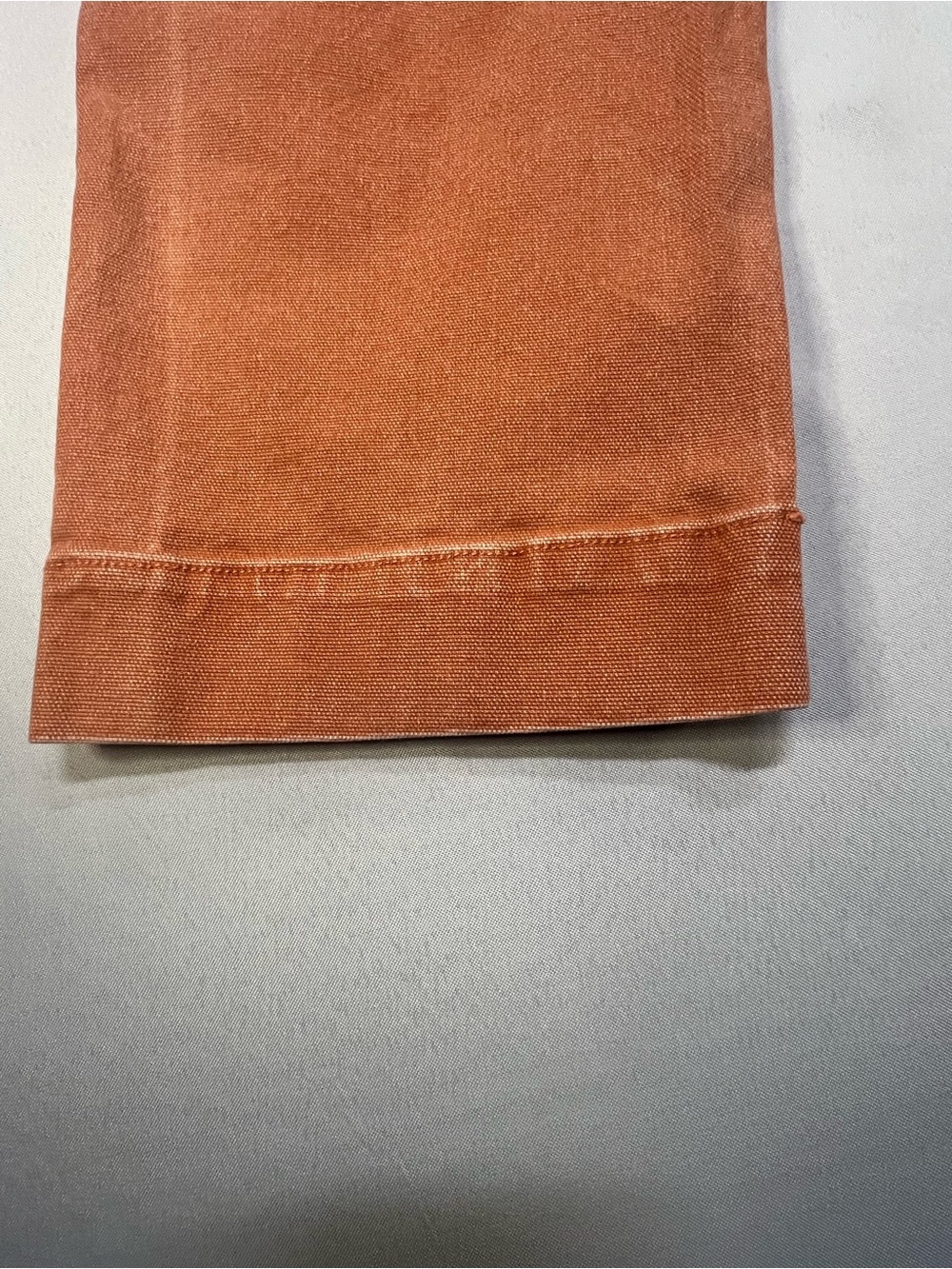 Madewell Emmett Wide Leg Crop Rust Orange Canvas High Rise Pants Size 25 - Picture 5 of 10